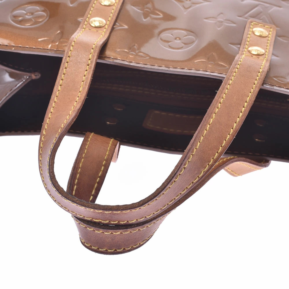 LOUIS VUITTON Vernis Lead Bron White Monogram Handbag C - Picture 3 of 11